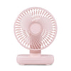Ventilador de escritorio ajustable de cuatro velocidades portátil recargable USB D606 de 4 W (rosa)