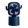 F6 Cactus Mini ventilador portátil USB Sacudiendo la cabeza Ventilador eléctrico de escritorio portátil (Azul oscuro)