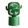 F6 Cactus Mini ventilador portátil USB Sacudiendo la cabeza Ventilador eléctrico de escritorio portátil (Verde)