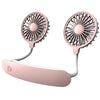 F6 Mini mini cuello colgante ventilador USB Carga perezosa Pequeño Ventilador (rosa)