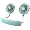 F6 Mini al aire libre Mini Cuello Colgante Ventilador USB Carga perezosa Pequeño Ventilador (verde)