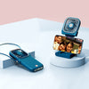 F30 electrochaplating ventilador portátil de escritorio portátil plegable mute USB colgante de cuello de suspensión, versión mejorada (azul)