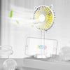 Ventilador eléctrico con soporte de escritorio portátil multifunción N10, con control de 3 velocidades (blanco)