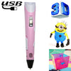 Bolígrafo de mano para impresión 3D, conector USB (rosa)