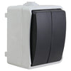 Interruptor de control único de conexión doble de baño de cocina impermeable IP44, enchufe de la UE