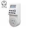 AC 240V Smart Home Plug-in Pantalla LCD Reloj Función de horario de verano 12/24 horas Enchufe de interruptor de temporizador cambiable, Enchufe AU