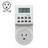 AC 120V Smart Home Plug-in Pantalla LCD Reloj Función de horario de verano 12/24 horas Enchufe de interruptor de temporizador cambiable, enchufe de EE. UU.