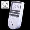 AC 120V Smart Home Plug-in Pantalla LCD programable Reloj Función de horario de verano 12/24 horas Enchufe de interruptor de temporizador cambiable, enchufe de EE. UU.