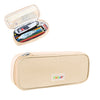 Estuche para lápices FunAdd, bolsa organizadora de almacenamiento de cosméticos, tamaño: 235 x 105 x 50 mm (albaricoque)