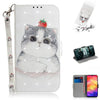 Estuche de cuero con tapa horizontal con dibujo en 3D con soporte, ranuras para tarjetas y billetera para Galaxy S10 Plus (Cute Cat)