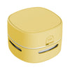 3W Hardcover Style Style Portátil Portátil Inalámbrico Mini Desktop Aspiradora (Amarillo)