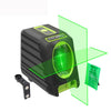 BOX-1G 1V1H 40mW y 10mW Nivel láser de haz verde de 2 líneas que cubre paredes y pisos (verde)