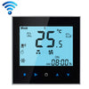 Termostato de ambiente programable de 4 tubos para aire acondicionado con pantalla LCD para unidad de bobina de ventilador, compatible con wifi (negro)
