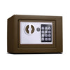 17E Home Mini Caja de seguridad electrónica Caja de seguridad para gabinete de pared Caja de seguridad sin función de monedas (Bronce)