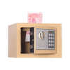 17E Home Mini caja de seguridad electrónica para el gabinete de pared Caja de seguridad con función de monedas (Champagne Gold)
