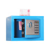 17E Home Mini Caja de seguridad electrónica Caja de seguridad para gabinete de pared con función que funciona con monedas (Azul)