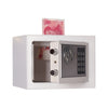 17E Home Mini Caja de seguridad electrónica Caja de seguridad para gabinete de pared con función que funciona con monedas (Blanco)