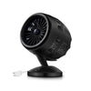 Enfriador de aire de ventilador eléctrico de escritorio con ciclo de convección de aire de carga mini USB ajustable portátil, soporte de control de 2 velocidades (negro)