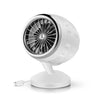Enfriador de aire de ventilador eléctrico de escritorio con ciclo de convección de aire de carga mini USB ajustable portátil, soporte de control de 2 velocidades (plateado)