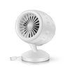 Enfriador de aire de ventilador eléctrico de escritorio con ciclo de convección de aire de carga mini USB ajustable portátil, soporte de control de 2 velocidades (blanco)