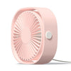 Viento de rotación de 360 grados 3 velocidades Mini USB Desktop Fan (rosa)