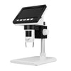 Microscopio de escritorio digital electrónico portátil 50X-1000X 1080P con luz LED, compatible con tarjeta Micro SD (32 GB máx.) (Blanco)