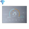 BHT-8000-GALW-SS Control de espejo de acero inoxidable cepillado Calefacción de agua Ahorro de energía y respetuoso con el medio ambiente Smart Home Pantalla negativa Pantalla LCD Termostato de habitación redondo con WiFi