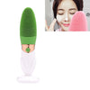 CNaier AE-618 Limpiador facial eléctrico para el cuidado de la piel con ondas acústicas de silicona con pilas (verde)