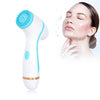 CNaier AE-868 Limpiador facial eléctrico para el cuidado de la piel con vibración ultrasónica de silicona a batería (azul)