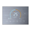 BHT-8000-GC-SS Espejo de acero inoxidable cepillado que controla la calefacción de la caldera de agua / gas Ahorro de energía y respetuoso con el medio ambiente Smart Home Pantalla negativa Pantalla LCD Termostato de habitación redonda sin WiFi