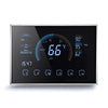 BHP-8000-B 3H2C Bomba de calor inteligente para el hogar Termostato de carcasa de espejo de habitación redonda con placa adaptadora y sin WiFi, CA 24 V (negro)