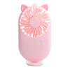 Mini ventilador de bolsillo con carga USB portátil con control de 3 velocidades (rosa)