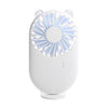 Mini ventilador de bolsillo portátil con carga USB y control de 3 velocidades (blanco perla)