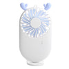 Mini ventilador portátil de bolsillo con carga USB con control de 3 velocidades (blanco)