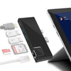 ROCKETEK SK-S5HL RJ45 + 2 x USB 3.0 + HDMI + Lector de tarjetas de memoria SD / TF HUB Adaptador HDMI 4K (Negro)