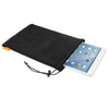 HAWEEL Bolsa de malla de nailon con cordón y cordón de sujeción para una tableta de pantalla de hasta 7,9 pulgadas, tamaño: 24 cm x 16 cm (negro)