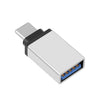 HAWEEL USB-C / Type-C Macho a USB 3.0 Adaptador de transmisión de datos OTG hembra (Plata)