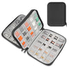 Caja organizadora de banda de reloj HAWEEL Auriculares / Disco U / Estuche de almacenamiento de cable digital (Negro)