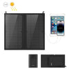 HAWEEL 12W 2 Paneles Bolsa de cargador de panel solar plegable con 5V / 3.1A Max Puertos USB duales, soporte QC3.0 y AFC