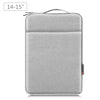 Bolsa de maletín con la cremallera de la manga de la computadora portátil Haweel con mango para laptop de 14-15 pulgadas (gris)