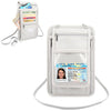 Cartera para pasaporte con cuello HAWEEL, organizador de documentos, estuche para tarjetas de crédito (gris)