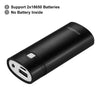 Batería DIY 2x 18650 HAWEEL (NO INCLUIDO) 5600mAh Banco de energía Caja de carcasas con salida e indicador USB (Negro)
