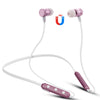 BT-890 Bluetooth 4.2 Auriculares Bluetooth con diseño de cuello colgante, compatible con reproducción de música, conmutación, control de volumen y respuesta (oro rosa)