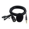 ZS0154 Grabación Clip-on Collar Tie Teléfono móvil Lavalier Micrófono, Longitud del cable: 2,5 m (Negro)