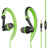 MUCRO MB-232 Correr en Ear Sport Earhook Auriculares estéreo alámbrica para el gimnasio Jogging (Green)