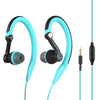 MUCRO MB-232 Correr en Ear Sport Earhook Auriculares estéreo alámbrica para el gimnasio Jogging (Azul)