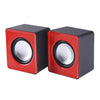 Altavoz con cable de computadora Mini Teléfono móvil USB, no es compatible con sintonización (rojo)