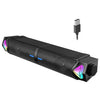 Altavoz inalámbrico Bluetooth USB con luz RGB portátil para exteriores L1 con micrófono (negro)