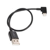 Cable conector de datos de ángulo recto de 30 cm USB a 8 pines para DJI SPARK / MAVIC PRO / Phantom 3 y 4 / Inspire 1 y 2
