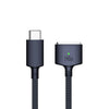 Cable de carga magnético trenzado de nailon de 140 W USB-C/tipo C a MagSafe 3, longitud: 2 m (azul)
